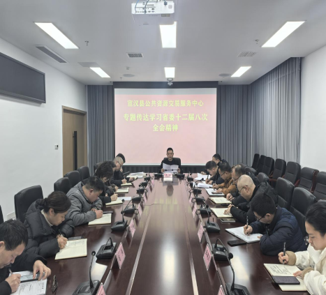 传达学习省委十二届八次全会精神